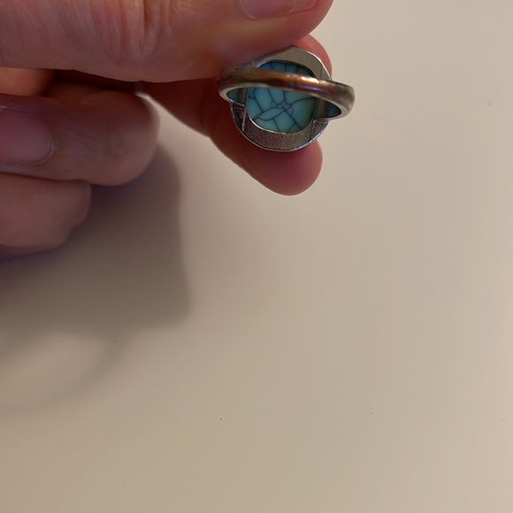 H&M Ring Size 8 Color Blue Silver - Picture 9 of 11